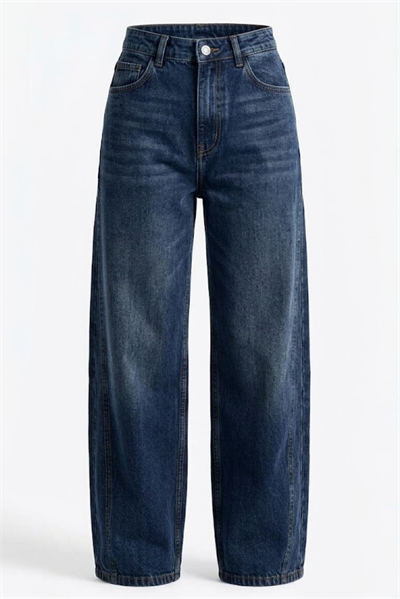 Barrel Jean Pantolon Lacivert 