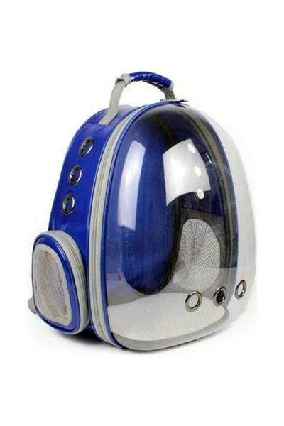 Astronot Kedi Köpek Taşıma Çantası 42x22x33cm Mavi