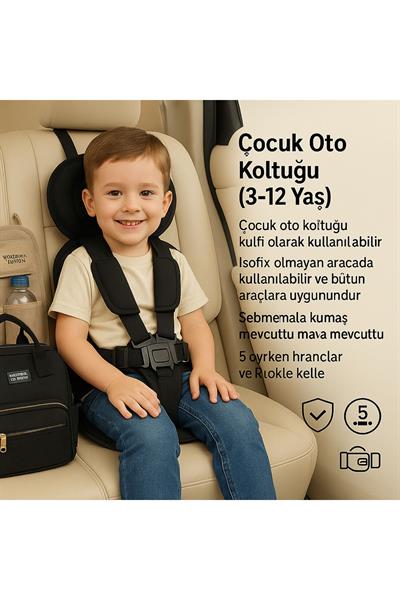 Bebek - Çoçuk Oto Koltuğu 3-12 Yaş Çoçuk Oto Koltuğu Emniyet Kemeri