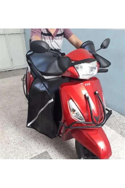 Scooter Uyumlu Motorsiklet El Koruma Rüzgarlık+ Diz Örtüsü Birlikte Set