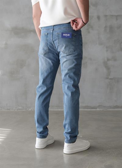 Buz Mavi Slim Fit Kot Pantolon