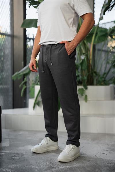 Füme Diagonel Kumaş Baggy Pantolon 