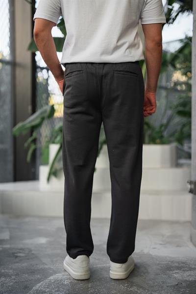Füme Diagonel Kumaş Baggy Pantolon 