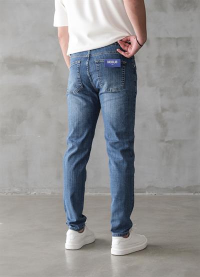Slim Fit Mavi Pantolon
