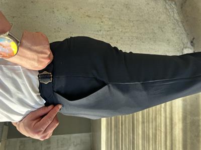Lacivert Beli Toka Kemerli İtalyan Kesim Pantolon
