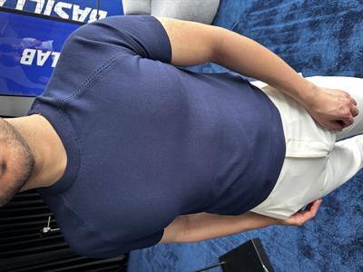 Lacivert Bisiklet Yaka Kısa Kol Triko