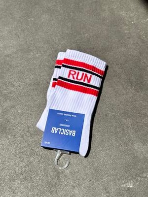 Run Nakışlı Pamuk Tenis Çorap 