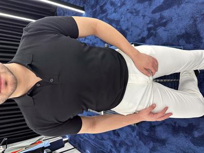 Siyah Polo Yaka Düğmeli Kısa Kol T-Shirt