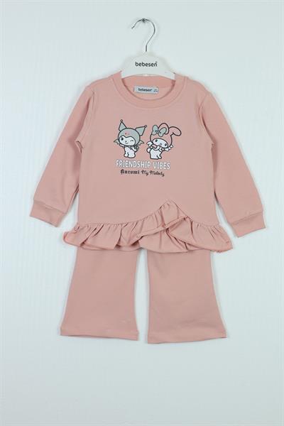 Bebesen İkiz Kuromi Baskılı Takım - Pembe - 2-5 Yaş