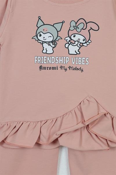 Bebesen İkiz Kuromi Baskılı Takım - Pembe - 2-5 Yaş