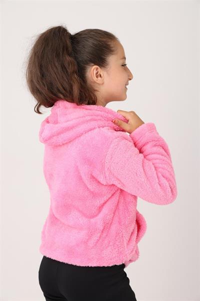 Kuromi Nakışlı Kız Peluş Mont - 3-12 Yaş - Pembe