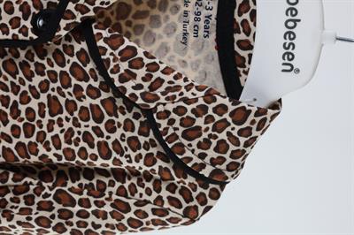 Leopar Baskılı Kız Çocuk Pijama