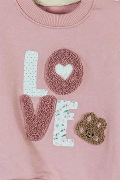 Love Nakışlı Bebek Takım - 6-18 Ay - Pembe