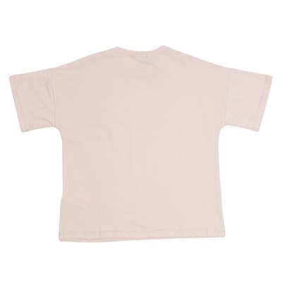 Kız Örme Aksesuarlı Kelebek Tişört Pembe 5-8 Yaş 