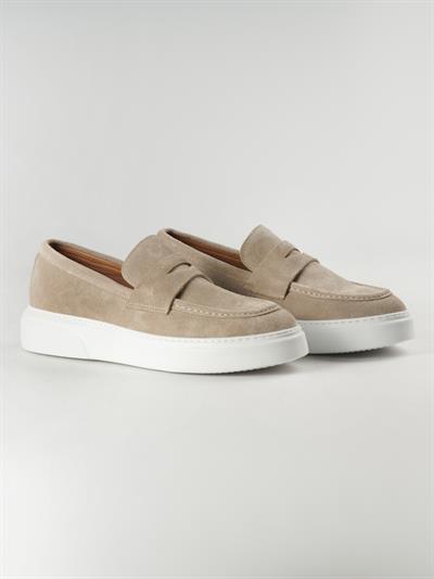 Süet Erkek Bej Loafer Ayakkabı