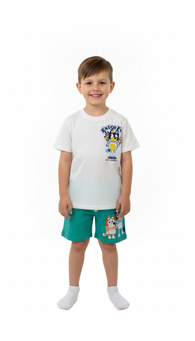 Açık Yeşil Bluey Extra Fun Şortlu Takım