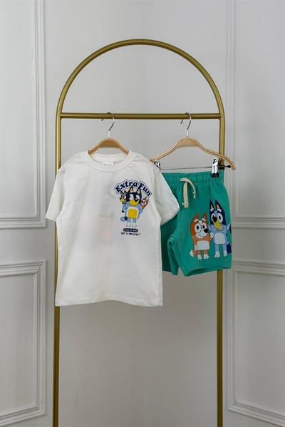 Açık Yeşil Bluey Extra Fun Şortlu Takım