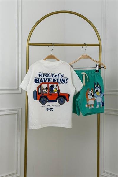 Açık Yeşil Bluey Extra Fun Şortlu Takım