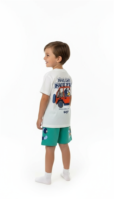 Açık Yeşil Bluey Extra Fun Şortlu Takım