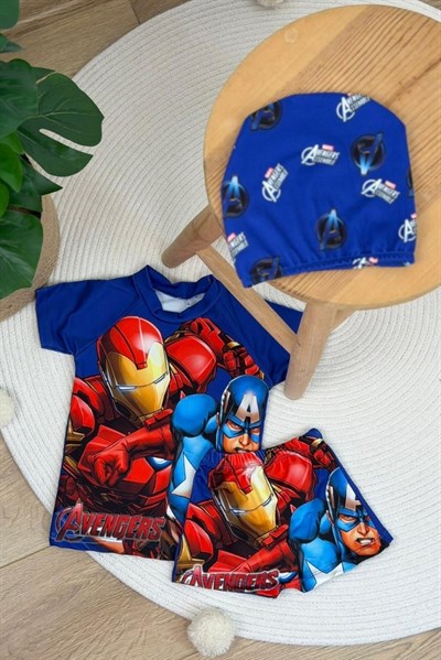 Avengers Boneli Şortlu Mayo