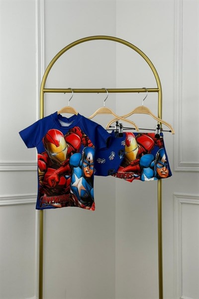 Avengers Boneli Şortlu Mayo