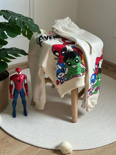 Avengers Figür Baskılı Eşofman Takımı