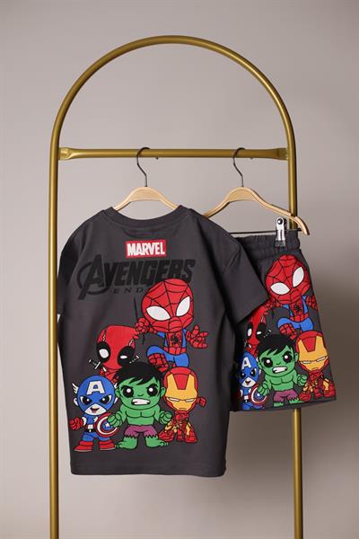 Avengers Figür Detaylı Gap Şortlu Takım