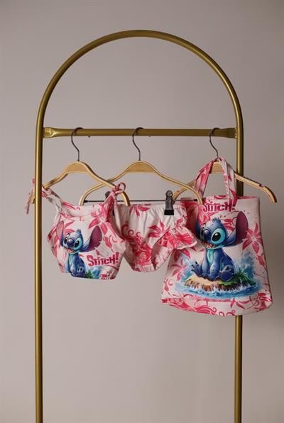 Çantalı Stitch Bikini Takımı