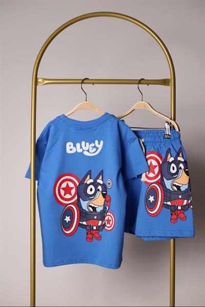 Captain Bluey Şortlu Takım