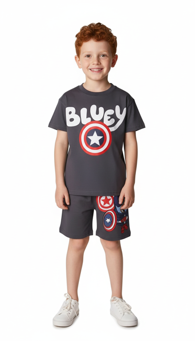 Captain Bluey Şortlu Takım