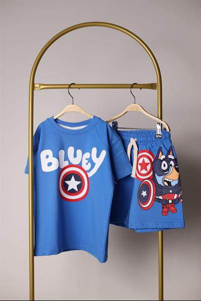 Captain Bluey Şortlu Takım