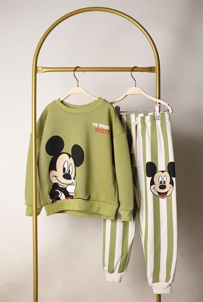 Çizgili Mickey Eşofman Takımı