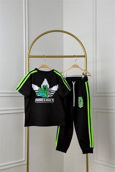 Çizgili Minecarft Eşofman Takımı