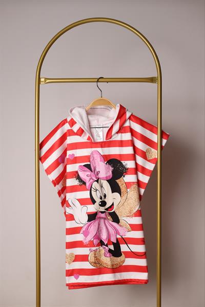Çizgili Minnie Panço Plaj Havlusu