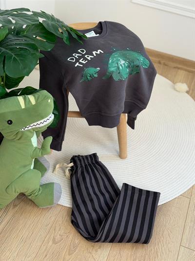 Dad Team Dino Baskılı Eşofman Takımı