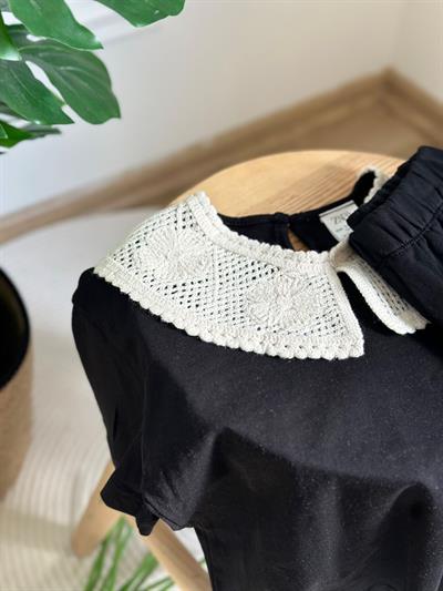 Dantel Yaka Detaylı Şortlu Takım