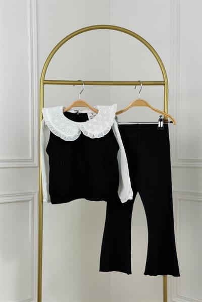 Desenli Yaka Triko Takım