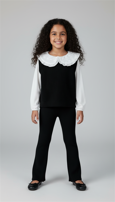 Desenli Yaka Triko Takım