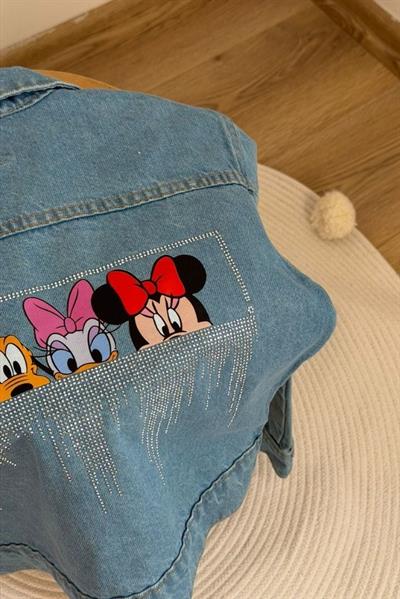 Disney Taşlı Kot Ceket