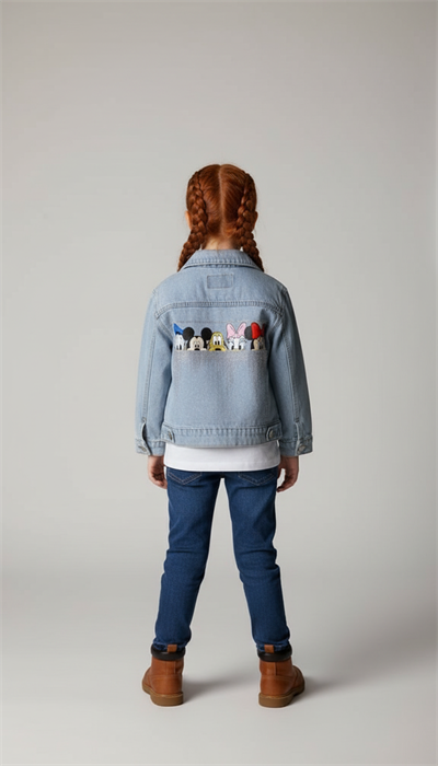 Disney Taşlı Kot Ceket