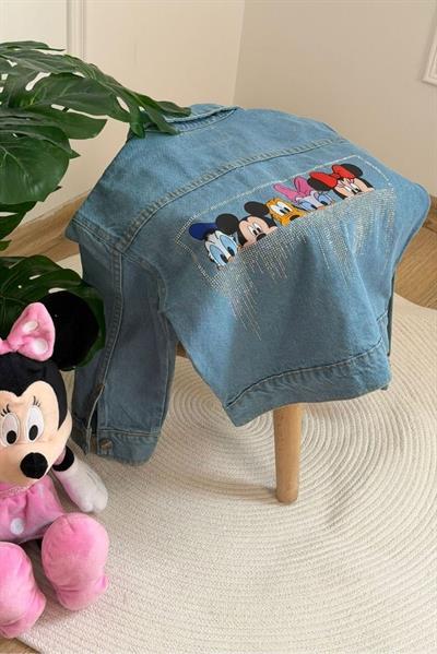 Disney Taşlı Kot Ceket