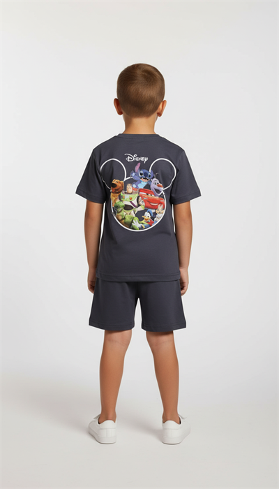 Disney Team Sırt Baskılı Şortlu Takım