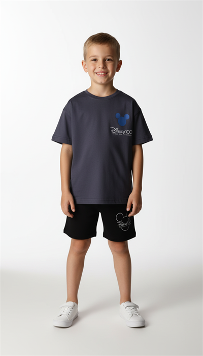 Disney Team Sırt Baskılı Şortlu Takım