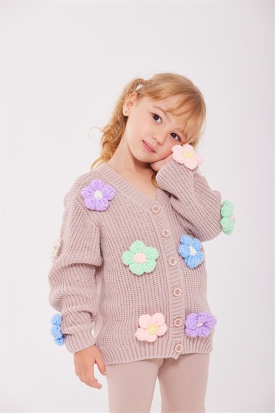 Flowers Nakış İşlemeli Triko Takım
