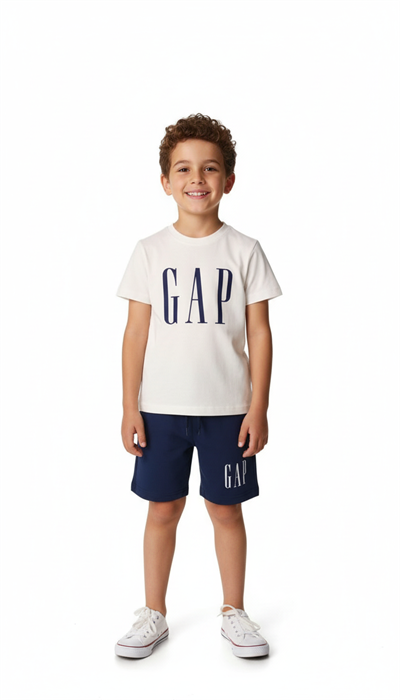 Gap İnce Baskılı Şortlu Takım