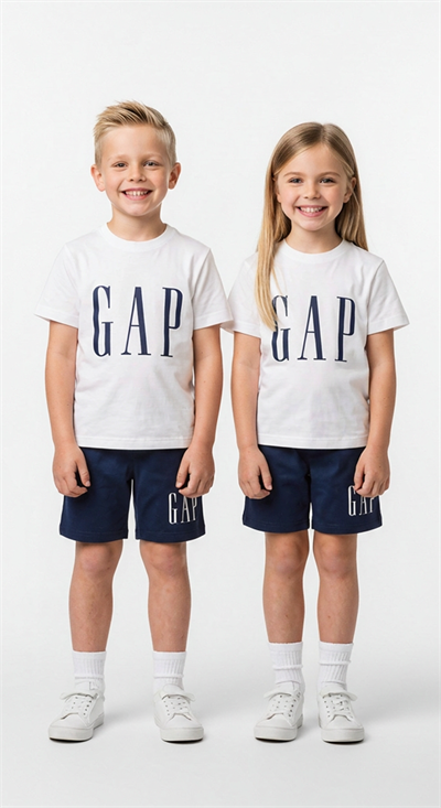 Gap İnce Baskılı Şortlu Takım