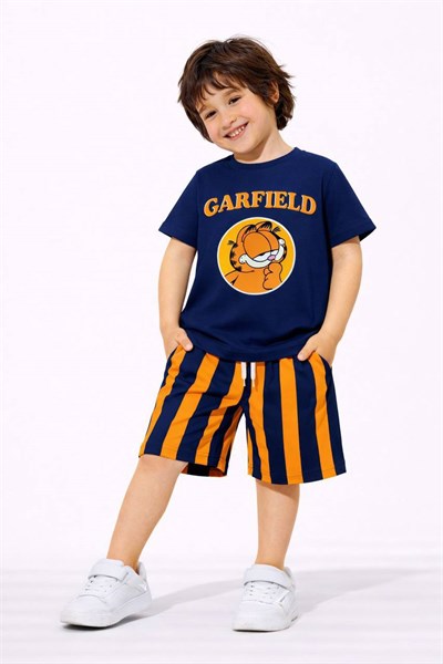 Garfield Baskılı Şortlu Takım
