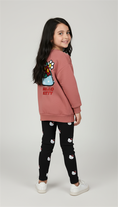 Hello Kitty Baskılı Taytlı Takım