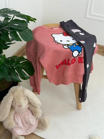 Hello Kitty Baskılı Taytlı Takım