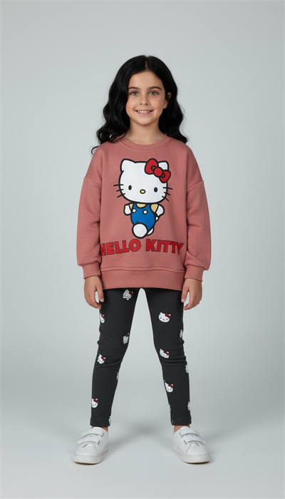 Hello Kitty Baskılı Taytlı Takım